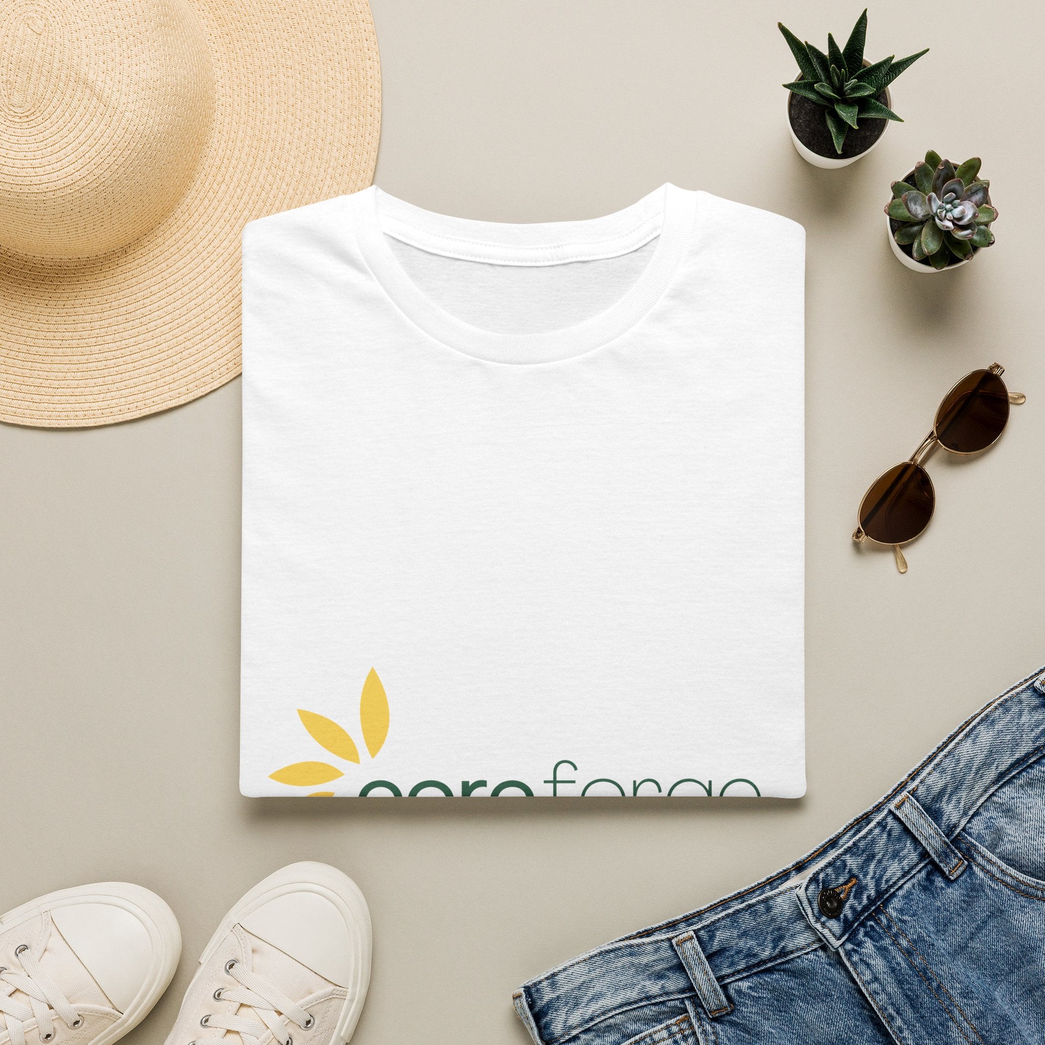 CoreForge Logo T-Shirt — Minimal Sunflower Wellness Tee