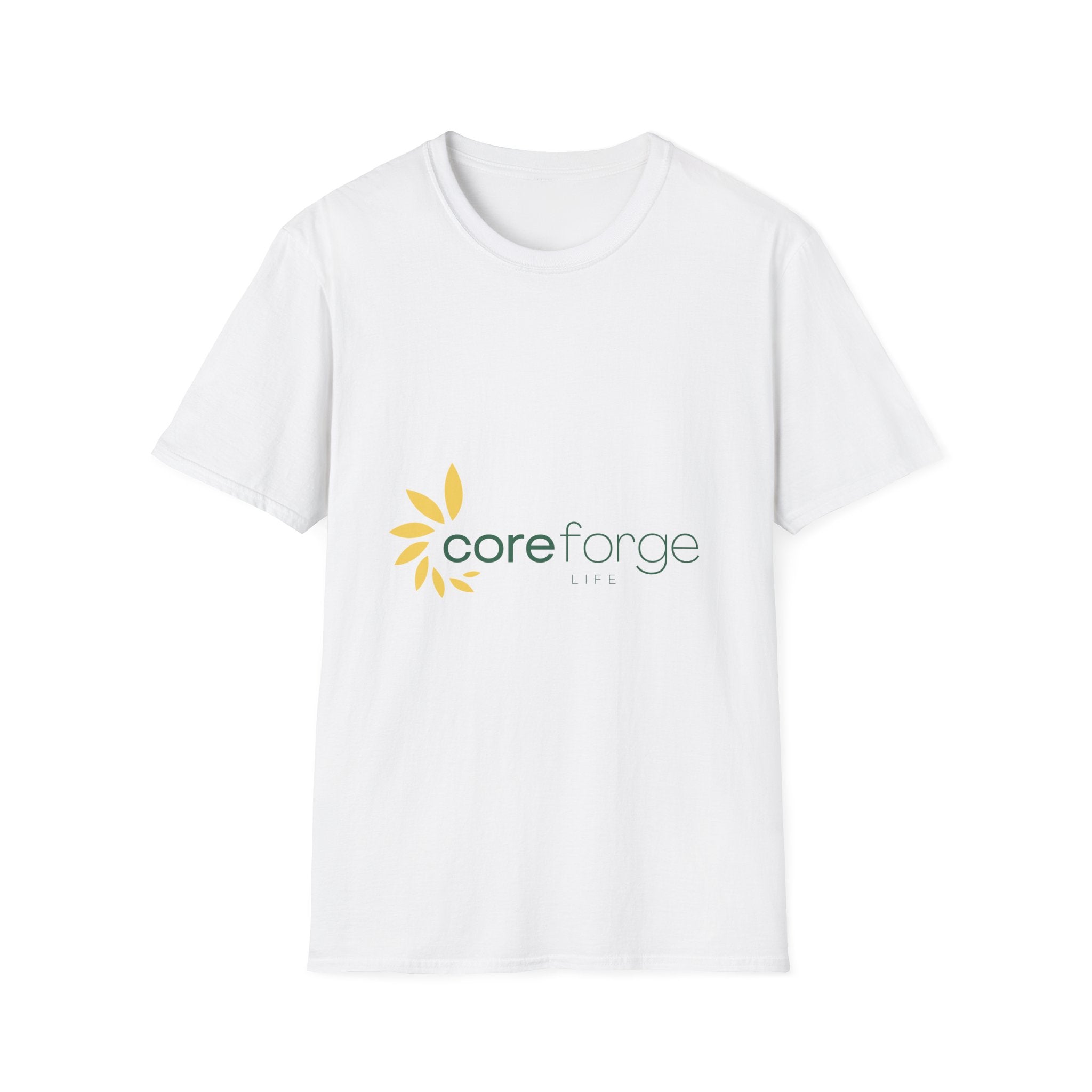 CoreForge Logo T-Shirt — Minimal Sunflower Wellness Tee