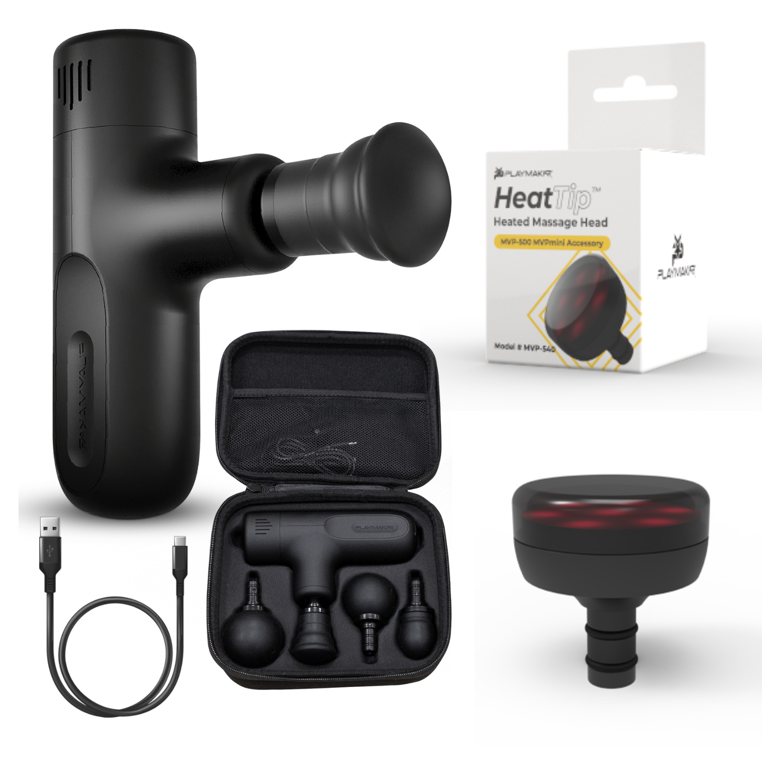 MVPmini Percussion Massage Gun with Silicone Heads