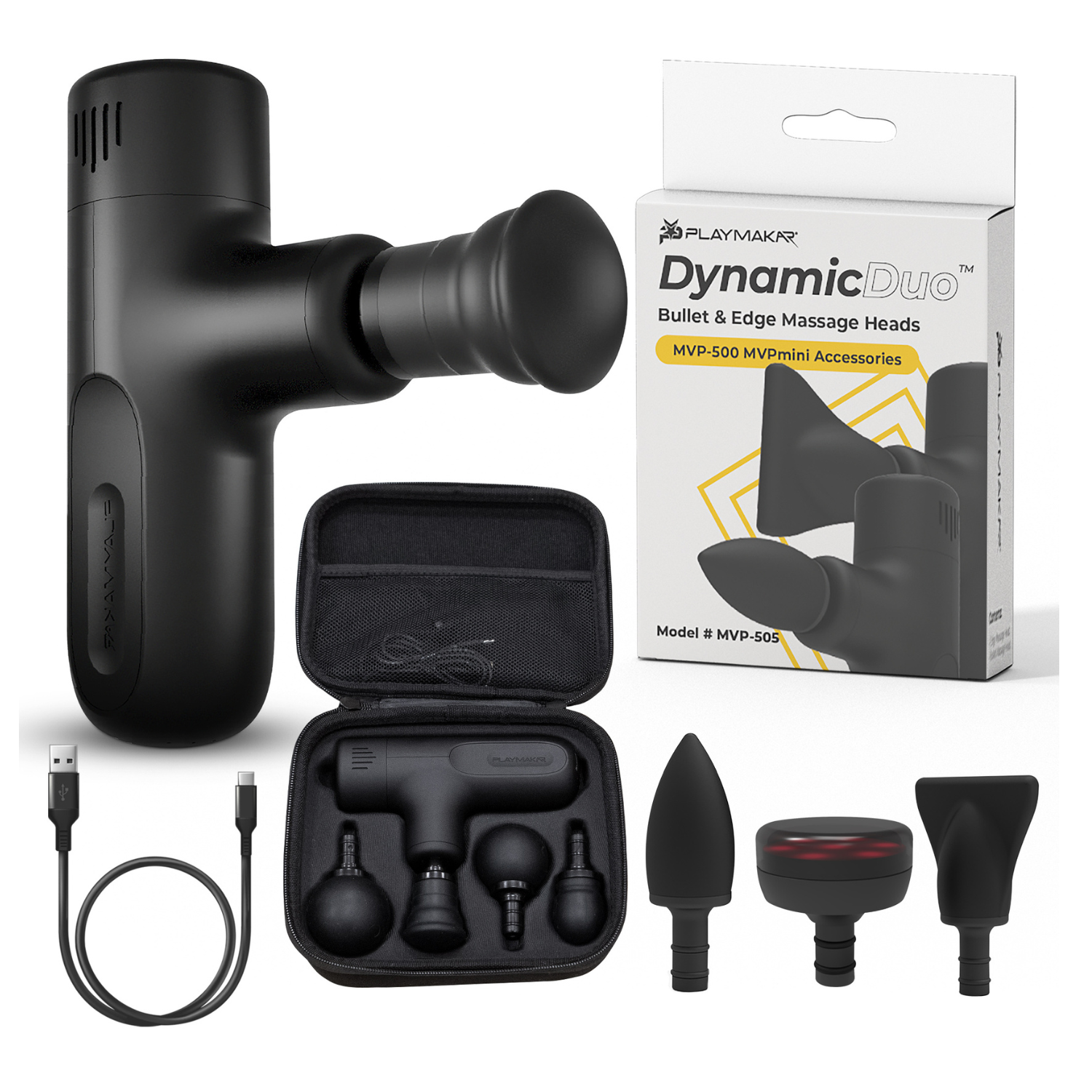 MVPmini Percussion Massage Gun with Silicone Heads