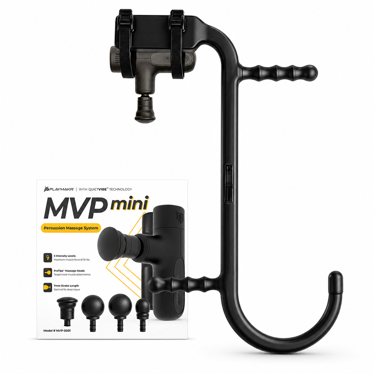 MVPmini Percussion Massage Gun with Silicone Heads