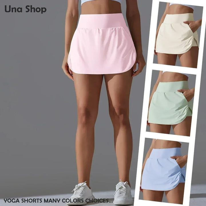 Una-Shop Women’s High Waist Yoga Shorts