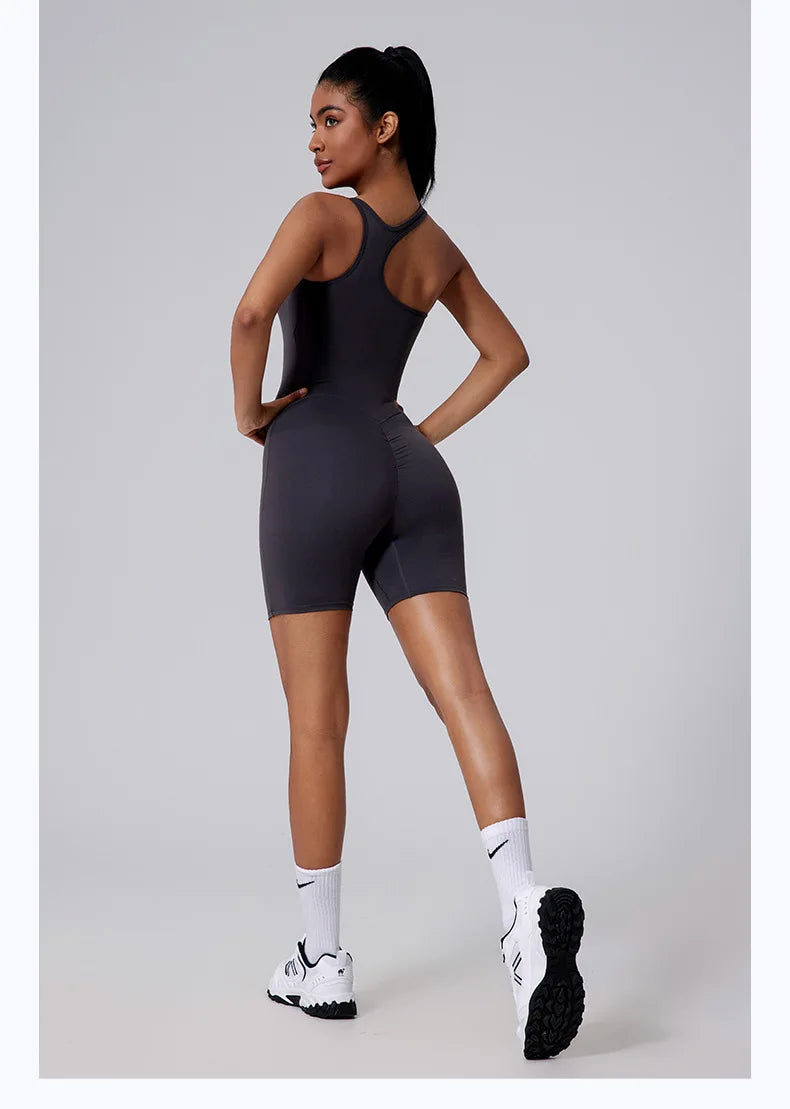 Women’s Short Sports Jumpsuit Workout Suit