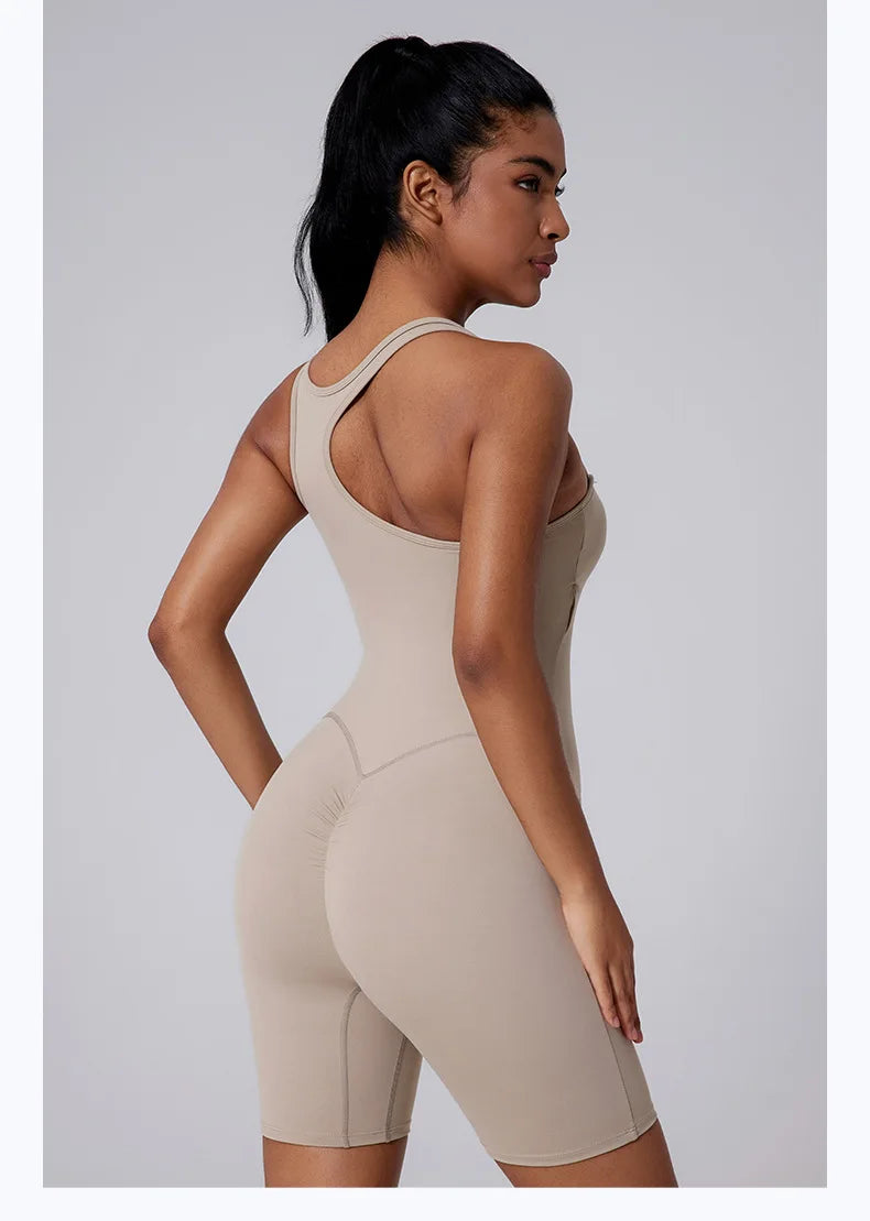Women’s Short Sports Jumpsuit Workout Suit