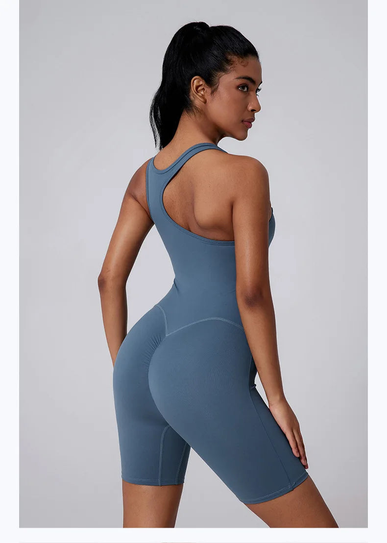 Women’s Short Sports Jumpsuit Workout Suit