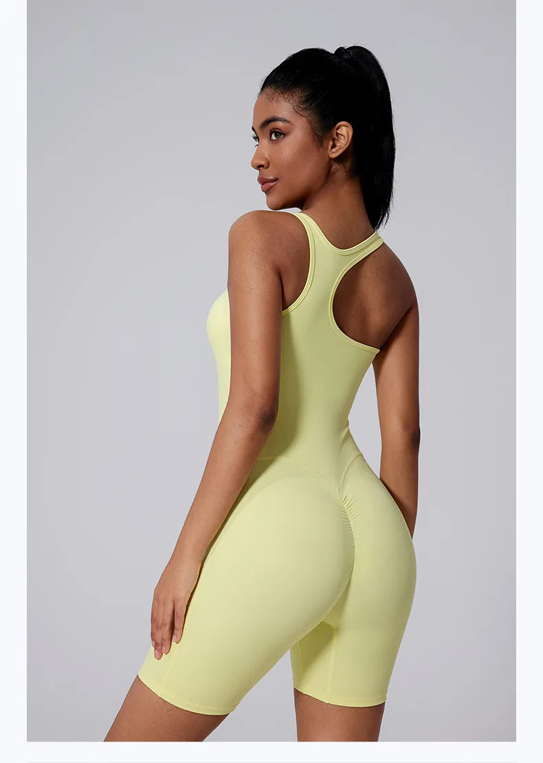 Women’s Short Sports Jumpsuit Workout Suit