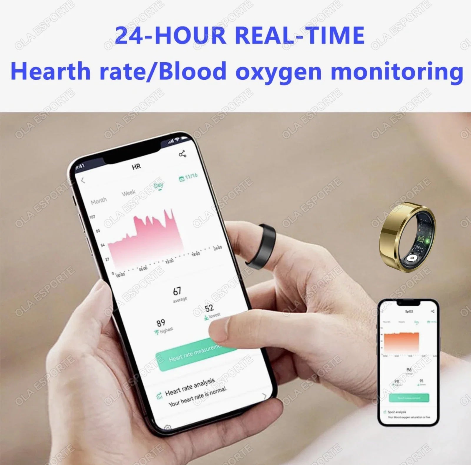 Smart Ring Health & Fitness Tracker