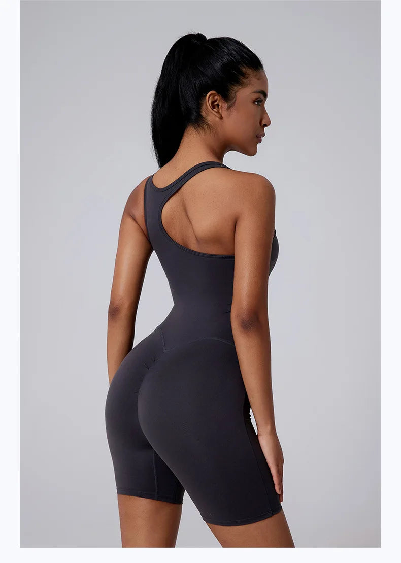 Women’s Short Sports Jumpsuit Workout Suit