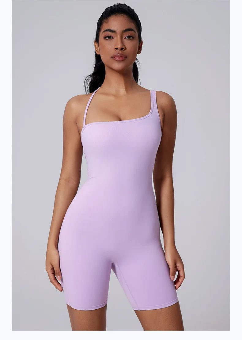 Women’s Short Sports Jumpsuit Workout Suit