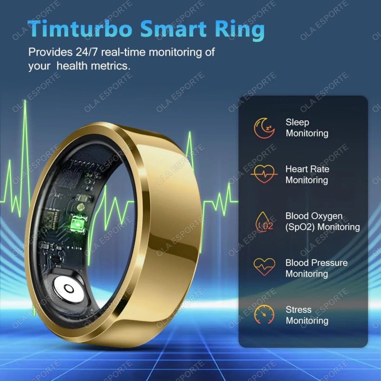 Smart Ring Health & Fitness Tracker