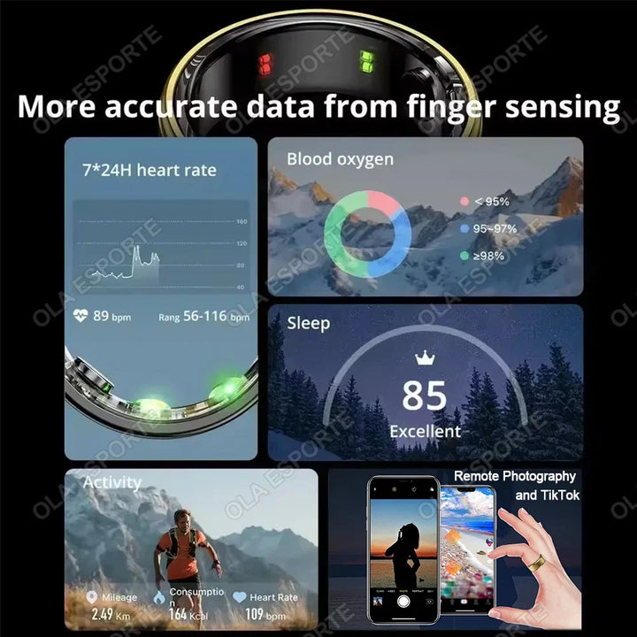Smart Ring Health & Fitness Tracker