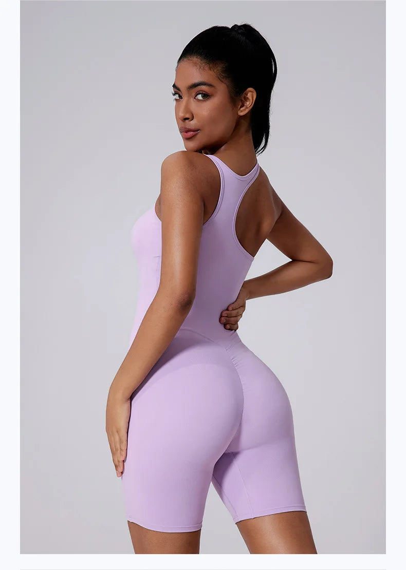 Women’s Short Sports Jumpsuit Workout Suit