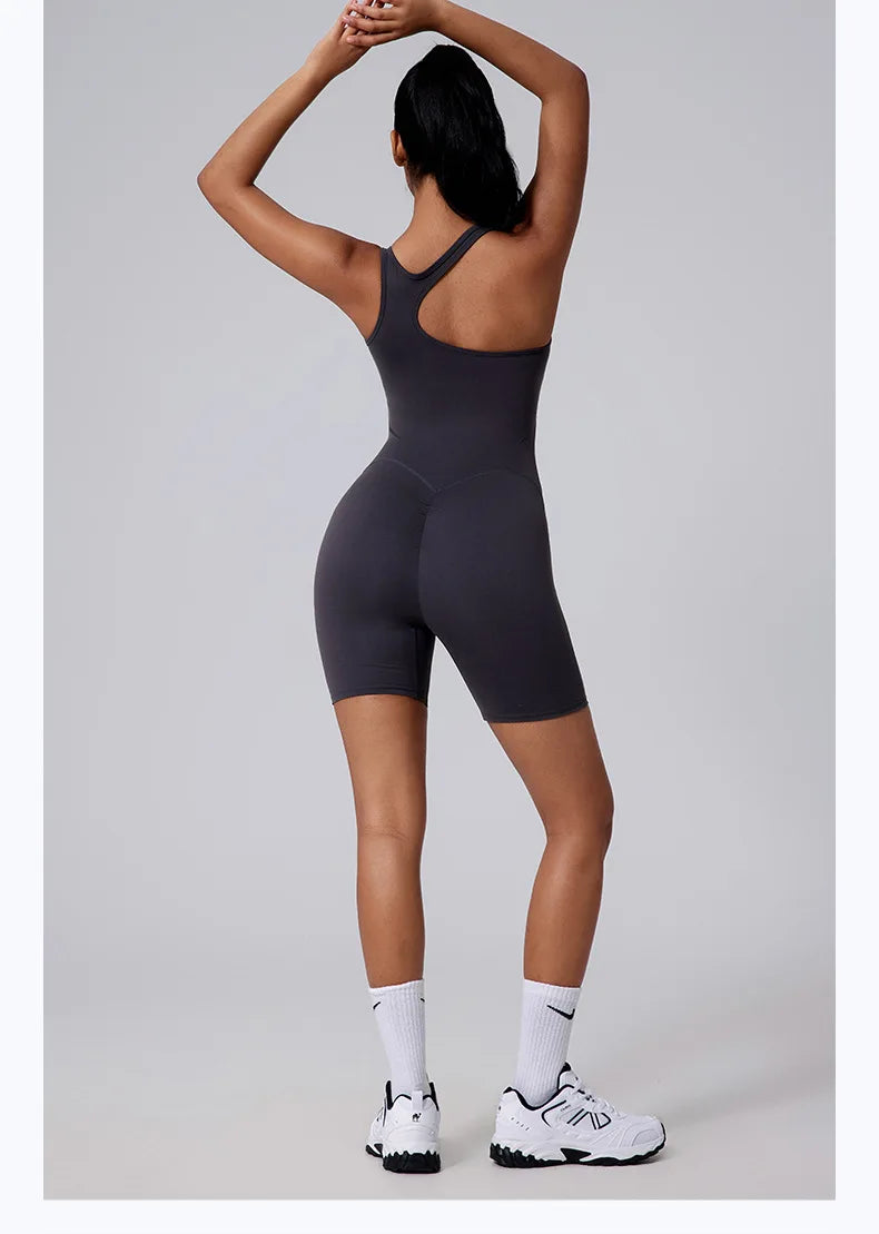 Women’s Short Sports Jumpsuit Workout Suit