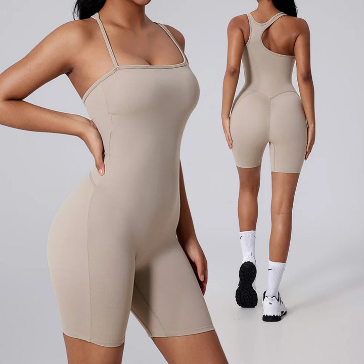 Women’s Short Sports Jumpsuit Workout Suit