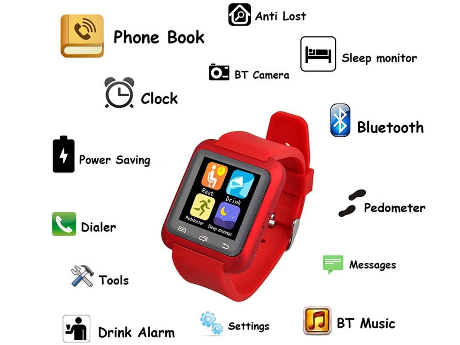 Bluetooth Smart Watch with Fitness Tracking
