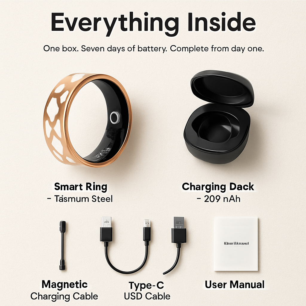 Smart Ring Health & Fitness Tracker