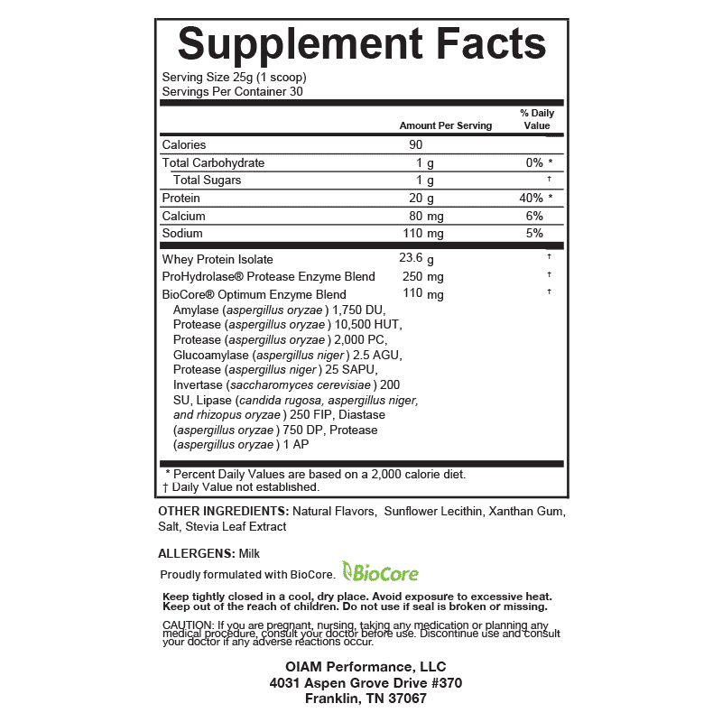 Whey Protein Isolate Vanilla
