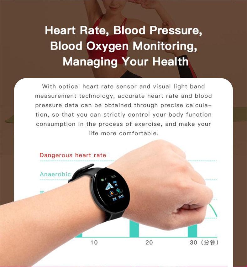 Smart Fitness Tracker Watch with Heart Rate Monitor